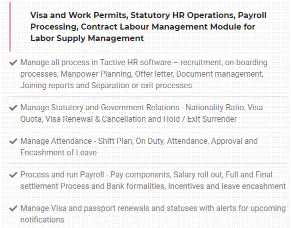 Construction HR Payroll Management Software Module