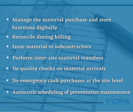 Construction ERP - Inventory Management Software - Tactive ERP