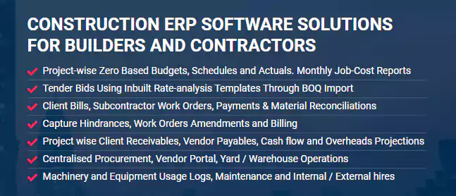 Construction ERP Software for Builders and Contractors