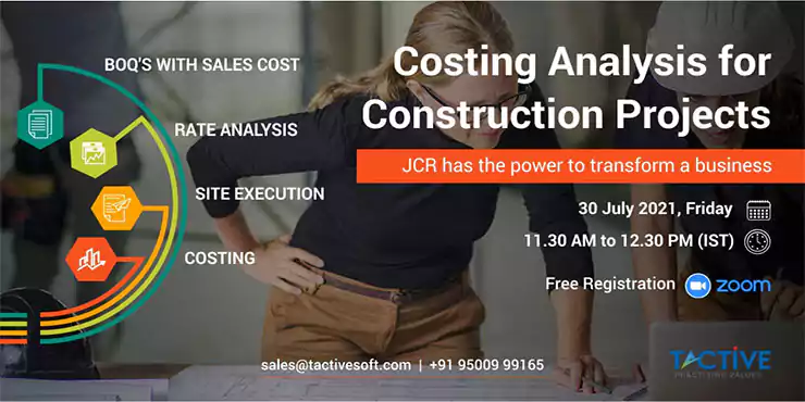 costing analysis for construction projects - Webinar India
